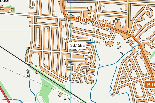 SS7 5EE map - OS VectorMap District (Ordnance Survey) SS7 5EE map - OS VectorMap District (Ordnance Survey)