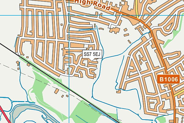 SS7 5EJ map - OS VectorMap District (Ordnance Survey) SS7 5EJ map - OS VectorMap District (Ordnance Survey)