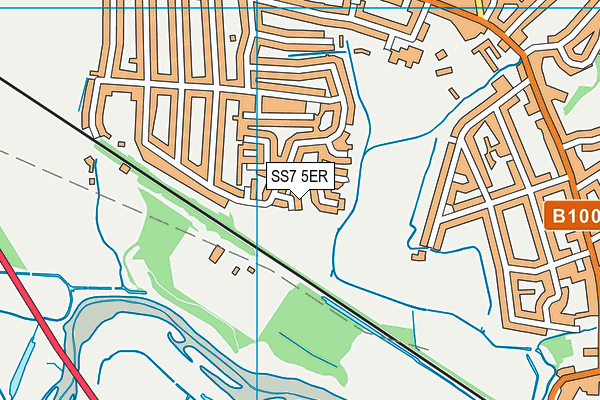 SS7 5ER map - OS VectorMap District (Ordnance Survey) SS7 5ER map - OS VectorMap District (Ordnance Survey)