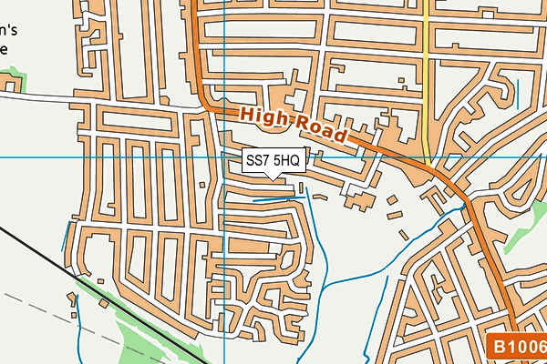 SS7 5HQ map - OS VectorMap District (Ordnance Survey) SS7 5HQ map - OS VectorMap District (Ordnance Survey)