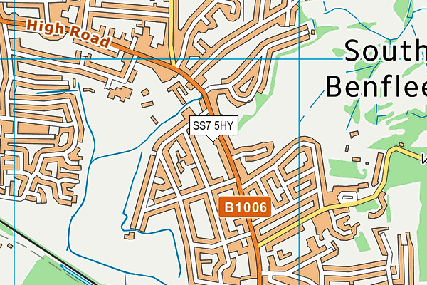 SS7 5HY map - OS VectorMap District (Ordnance Survey) SS7 5HY map - OS VectorMap District (Ordnance Survey)