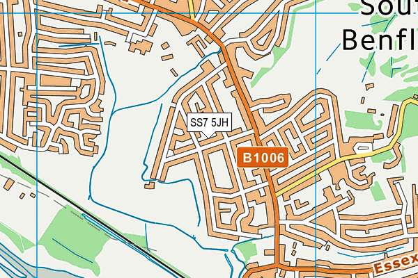 SS7 5JH map - OS VectorMap District (Ordnance Survey) SS7 5JH map - OS VectorMap District (Ordnance Survey)
