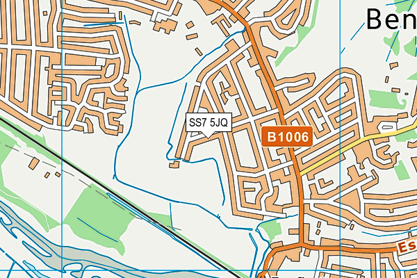 SS7 5JQ map - OS VectorMap District (Ordnance Survey) SS7 5JQ map - OS VectorMap District (Ordnance Survey)