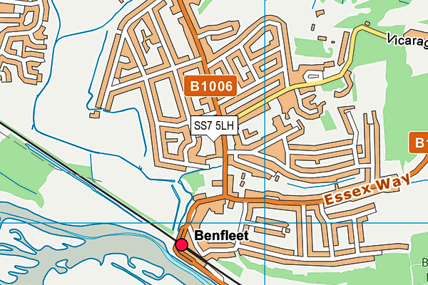 SS7 5LH map - OS VectorMap District (Ordnance Survey) SS7 5LH map - OS VectorMap District (Ordnance Survey)