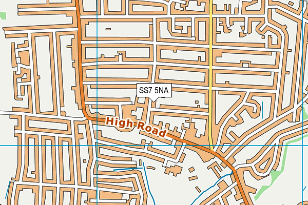 SS7 5NA map - OS VectorMap District (Ordnance Survey) SS7 5NA map - OS VectorMap District (Ordnance Survey)