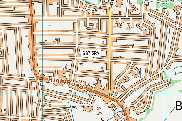 SS7 5PA map - OS VectorMap District (Ordnance Survey) SS7 5PA map - OS VectorMap District (Ordnance Survey)