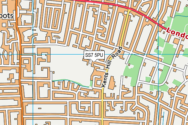 SS7 5PU map - OS VectorMap District (Ordnance Survey) SS7 5PU map - OS VectorMap District (Ordnance Survey)