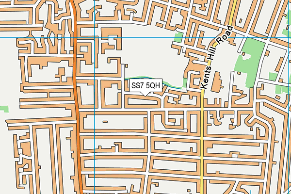 SS7 5QH map - OS VectorMap District (Ordnance Survey) SS7 5QH map - OS VectorMap District (Ordnance Survey)