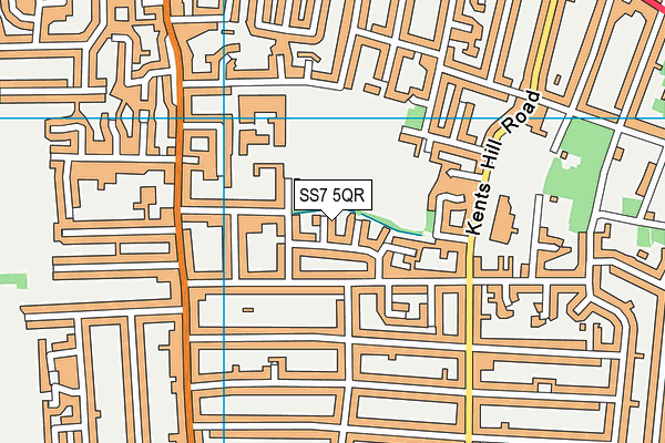 SS7 5QR map - OS VectorMap District (Ordnance Survey) SS7 5QR map - OS VectorMap District (Ordnance Survey)