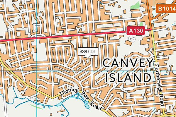 SS8 0DT map - OS VectorMap District (Ordnance Survey) SS8 0DT map - OS VectorMap District (Ordnance Survey)