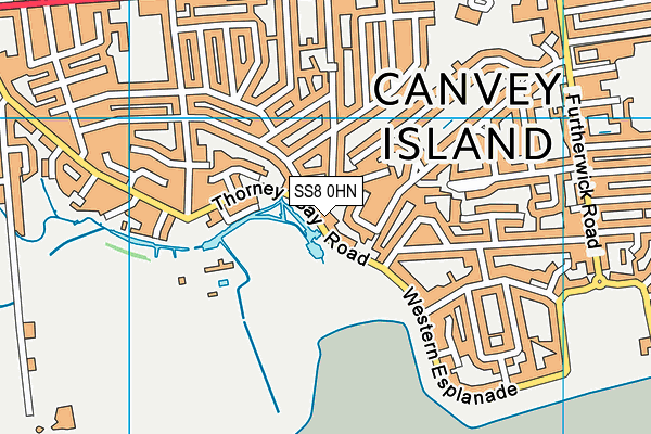 SS8 0HN map - OS VectorMap District (Ordnance Survey)