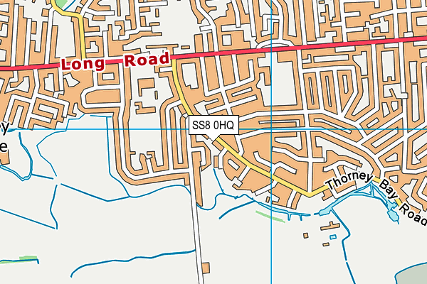 SS8 0HQ map - OS VectorMap District (Ordnance Survey)