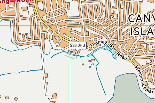 SS8 0HU map - OS VectorMap District (Ordnance Survey) SS8 0HU map - OS VectorMap District (Ordnance Survey)