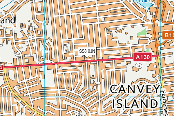 SS8 0JN map - OS VectorMap District (Ordnance Survey) SS8 0JN map - OS VectorMap District (Ordnance Survey)
