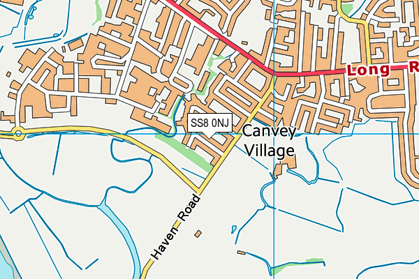 SS8 0NJ map - OS VectorMap District (Ordnance Survey) SS8 0NJ map - OS VectorMap District (Ordnance Survey)
