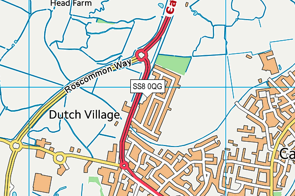 SS8 0QG map - OS VectorMap District (Ordnance Survey) SS8 0QG map - OS VectorMap District (Ordnance Survey)