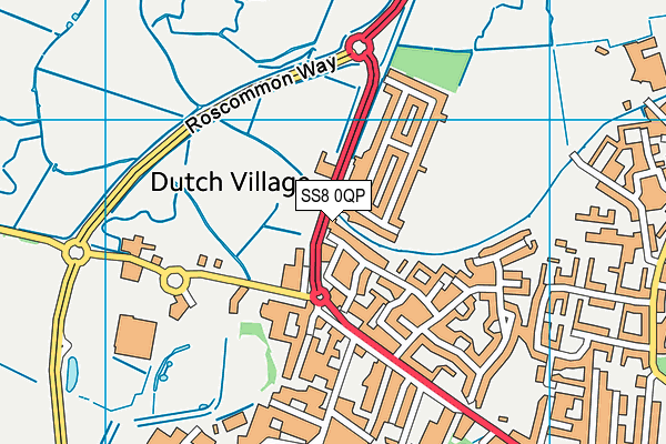 SS8 0QP map - OS VectorMap District (Ordnance Survey) SS8 0QP map - OS VectorMap District (Ordnance Survey)