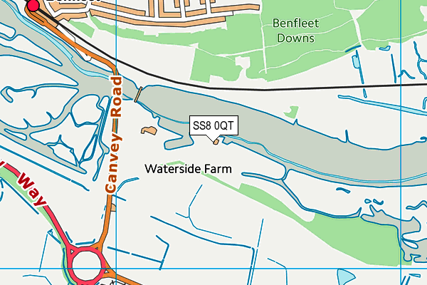 SS8 0QT map - OS VectorMap District (Ordnance Survey) SS8 0QT map - OS VectorMap District (Ordnance Survey)
