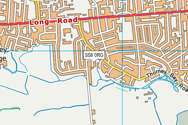 SS8 0RG map - OS VectorMap District (Ordnance Survey) SS8 0RG map - OS VectorMap District (Ordnance Survey)