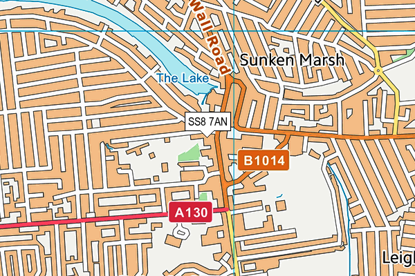 SS8 7AN map - OS VectorMap District (Ordnance Survey) SS8 7AN map - OS VectorMap District (Ordnance Survey)