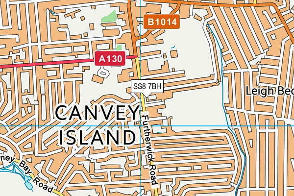 SS8 7BH map - OS VectorMap District (Ordnance Survey) SS8 7BH map - OS VectorMap District (Ordnance Survey)