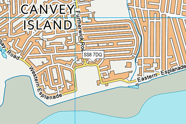 SS8 7DQ map - OS VectorMap District (Ordnance Survey) SS8 7DQ map - OS VectorMap District (Ordnance Survey)