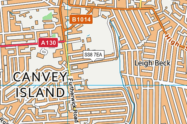 SS8 7EA map - OS VectorMap District (Ordnance Survey) SS8 7EA map - OS VectorMap District (Ordnance Survey)