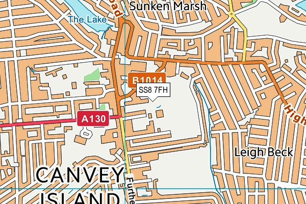 SS8 7FH map - OS VectorMap District (Ordnance Survey) SS8 7FH map - OS VectorMap District (Ordnance Survey)