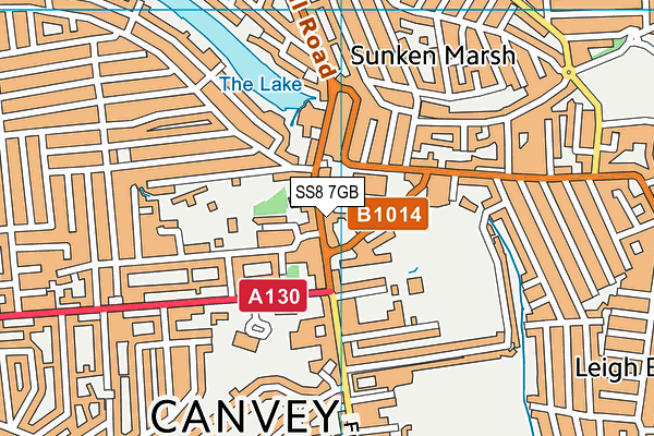 SS8 7GB map - OS VectorMap District (Ordnance Survey) SS8 7GB map - OS VectorMap District (Ordnance Survey)