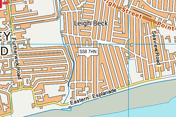 SS8 7HN map - OS VectorMap District (Ordnance Survey) SS8 7HN map - OS VectorMap District (Ordnance Survey)