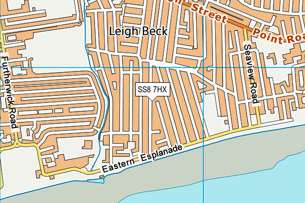 SS8 7HX map - OS VectorMap District (Ordnance Survey) SS8 7HX map - OS VectorMap District (Ordnance Survey)