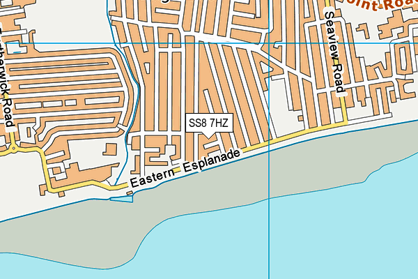 SS8 7HZ map - OS VectorMap District (Ordnance Survey) SS8 7HZ map - OS VectorMap District (Ordnance Survey)