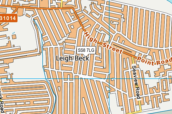 SS8 7LG map - OS VectorMap District (Ordnance Survey) SS8 7LG map - OS VectorMap District (Ordnance Survey)