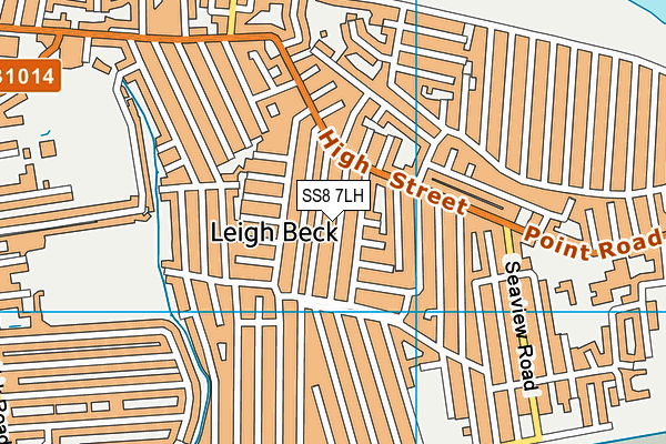 SS8 7LH map - OS VectorMap District (Ordnance Survey) SS8 7LH map - OS VectorMap District (Ordnance Survey)