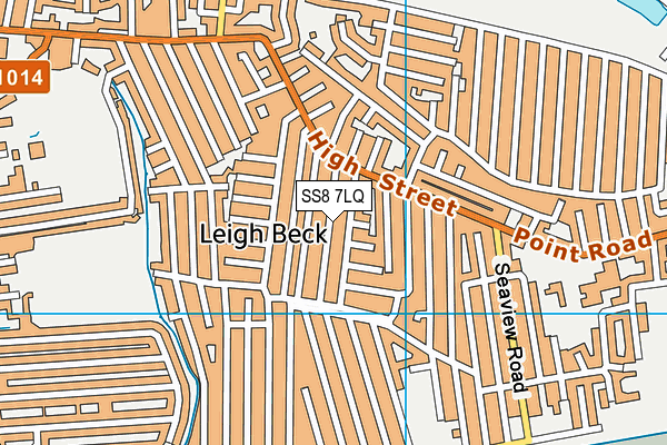 SS8 7LQ map - OS VectorMap District (Ordnance Survey) SS8 7LQ map - OS VectorMap District (Ordnance Survey)