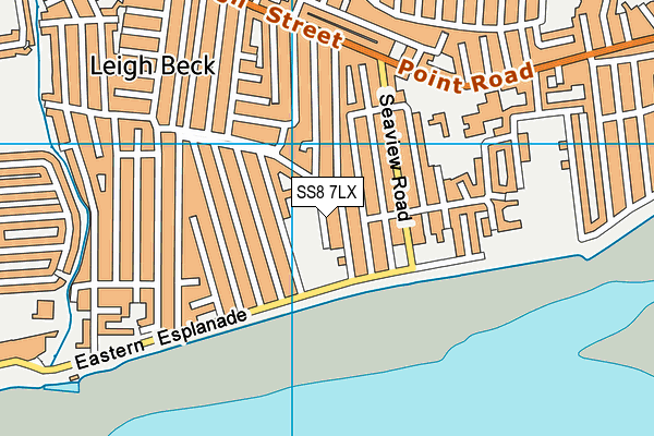 SS8 7LX map - OS VectorMap District (Ordnance Survey) SS8 7LX map - OS VectorMap District (Ordnance Survey)