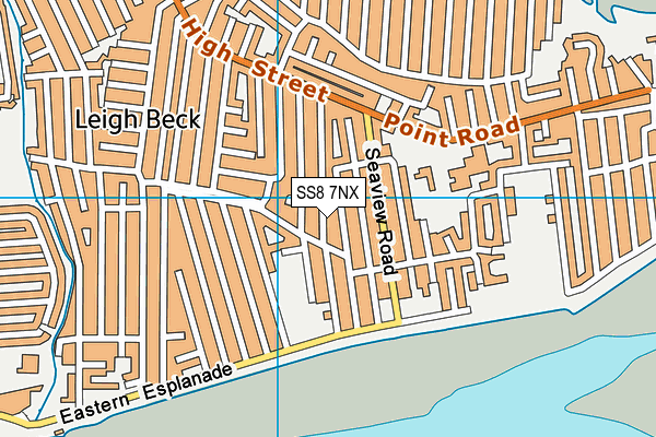 SS8 7NX map - OS VectorMap District (Ordnance Survey) SS8 7NX map - OS VectorMap District (Ordnance Survey)