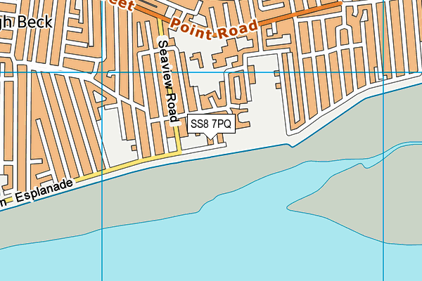 SS8 7PQ map - OS VectorMap District (Ordnance Survey) SS8 7PQ map - OS VectorMap District (Ordnance Survey)