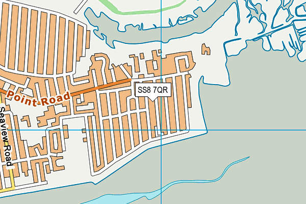 SS8 7QR map - OS VectorMap District (Ordnance Survey) SS8 7QR map - OS VectorMap District (Ordnance Survey)