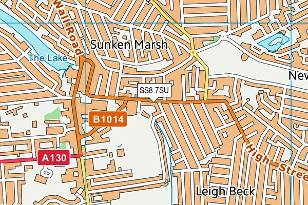 SS8 7SU map - OS VectorMap District (Ordnance Survey) SS8 7SU map - OS VectorMap District (Ordnance Survey)