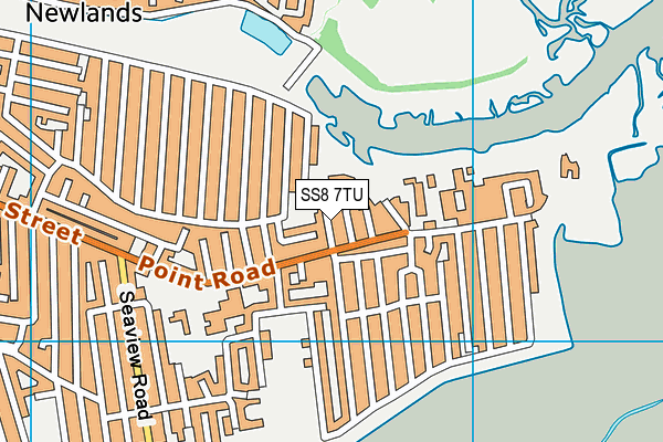 SS8 7TU map - OS VectorMap District (Ordnance Survey) SS8 7TU map - OS VectorMap District (Ordnance Survey)