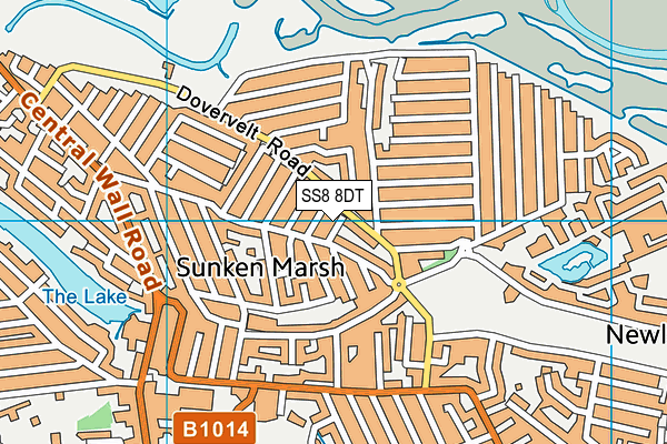 SS8 8DT map - OS VectorMap District (Ordnance Survey) SS8 8DT map - OS VectorMap District (Ordnance Survey)