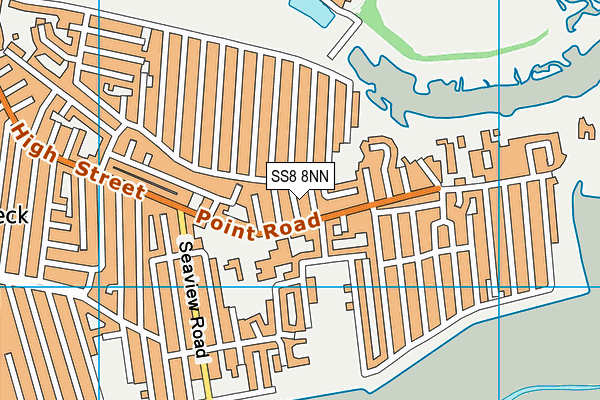 SS8 8NN map - OS VectorMap District (Ordnance Survey) SS8 8NN map - OS VectorMap District (Ordnance Survey)