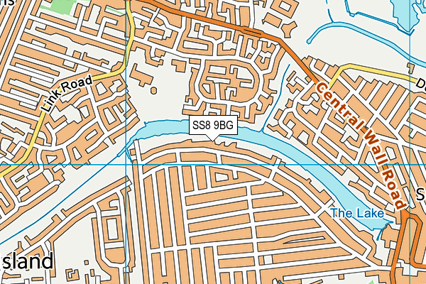 SS8 9BG map - OS VectorMap District (Ordnance Survey) SS8 9BG map - OS VectorMap District (Ordnance Survey)