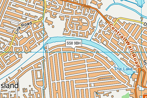 SS8 9BH map - OS VectorMap District (Ordnance Survey) SS8 9BH map - OS VectorMap District (Ordnance Survey)