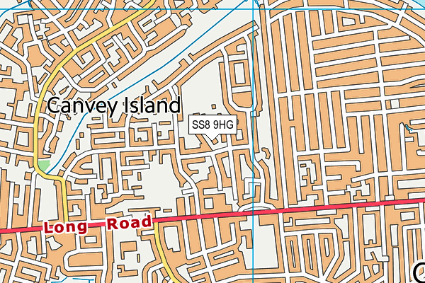 SS8 9HG map - OS VectorMap District (Ordnance Survey) SS8 9HG map - OS VectorMap District (Ordnance Survey)