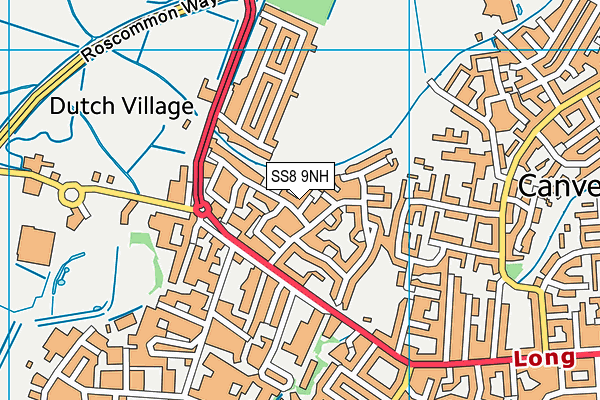 SS8 9NH map - OS VectorMap District (Ordnance Survey)