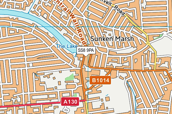 SS8 9PA map - OS VectorMap District (Ordnance Survey) SS8 9PA map - OS VectorMap District (Ordnance Survey)
