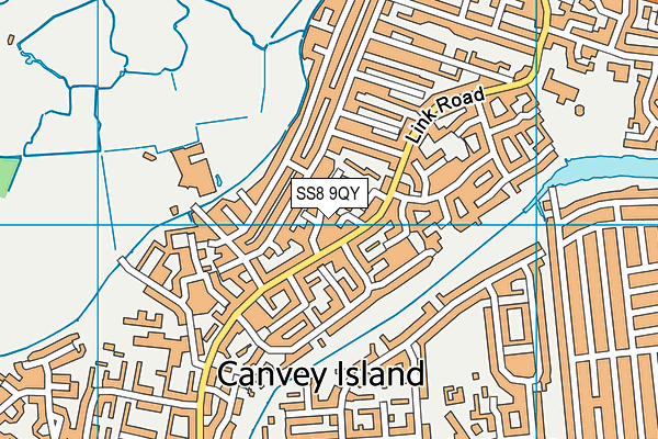 SS8 9QY map - OS VectorMap District (Ordnance Survey) SS8 9QY map - OS VectorMap District (Ordnance Survey)