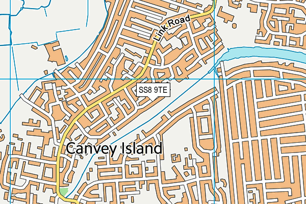 SS8 9TE map - OS VectorMap District (Ordnance Survey) SS8 9TE map - OS VectorMap District (Ordnance Survey)